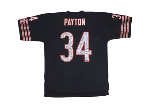 1985 Chicago Bears Team Signed Walter Payton Chicago Bears Jersey With 31 Signatures Including Ditka, Dent, & Singletary (Schwartz)